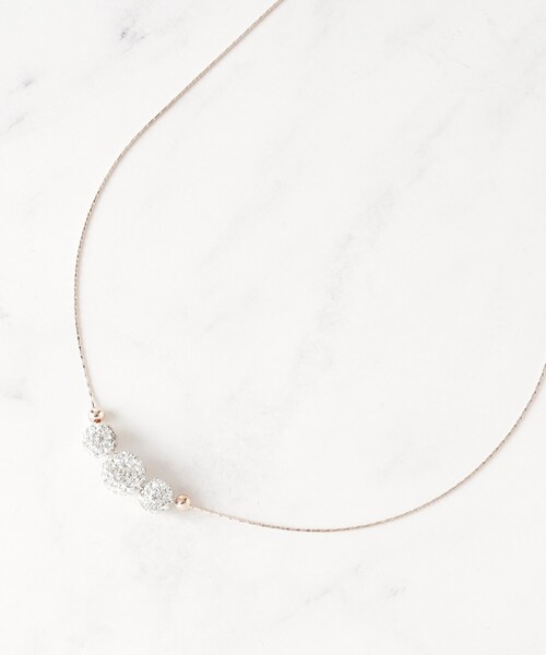 SHOO・LA・RUE（シューラルー）の「◆キラキラパヴェボールネックレス（ネックレス・レディース・ピンクゴールド/シルバー/ゴールド・00）」の5枚目の写真