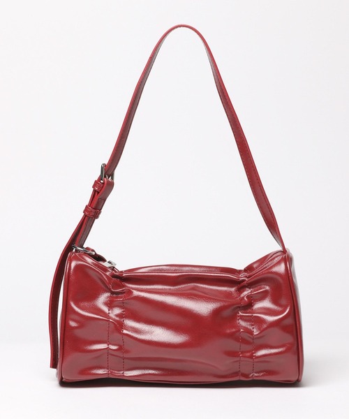 FOREVER 21（フォーエバー トゥエンティーワン）の「【2024FW】ポーチ付きギャザーバッグ（ショルダーバッグ・レディース・ブラック/ブラウン/レッド・FREE）」の12枚目の写真