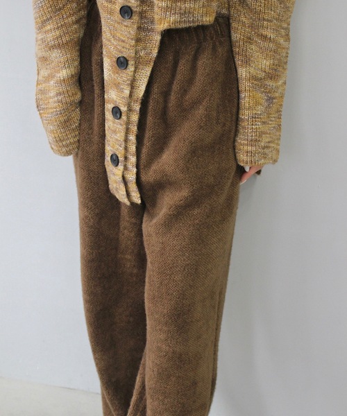 SANSeLF（サンセルフ）の「ウォームドロストニットパンツ【SANSeLF 】sanw24a037（その他パンツ・レディース・ブラウン/ライトイエロー・FREE）」の5枚目の写真