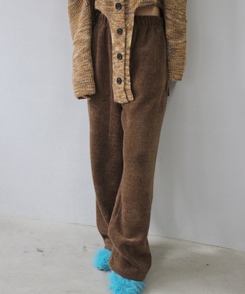 SANSeLF（サンセルフ）の「ウォームドロストニットパンツ【SANSeLF 】sanw24a037（その他パンツ・レディース・ブラウン/ライトイエロー・FREE）」の6枚目の写真