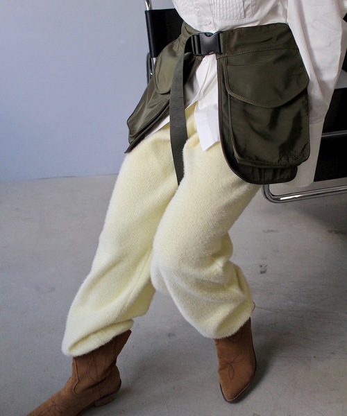 SANSeLF（サンセルフ）の「ウォームドロストニットパンツ【SANSeLF 】sanw24a037（その他パンツ・レディース・ブラウン/ライトイエロー・FREE）」の14枚目の写真