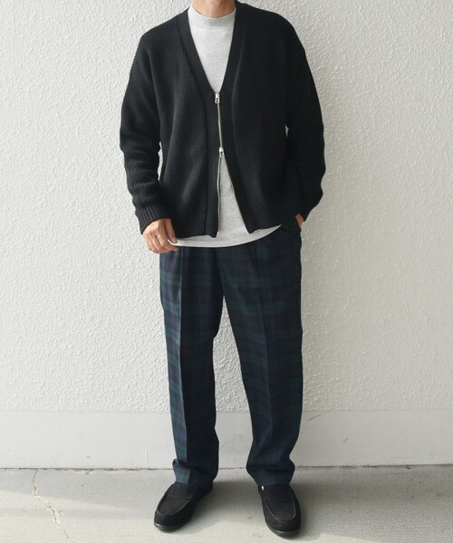 SHIPS any（シップス エニィ）の「SHIPS any:〈手洗い可能〉畦編み ドライバーズ Vネック ショート ジップ カーディガン◇（カーディガン/ボレロ・メンズ・ブラック/ブラウン/ダークグレー/ベージュ・MEDIUM/LARGE）」の11枚目の写真