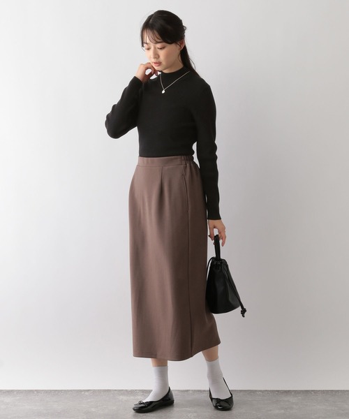 GLOBAL WORK Smile Seed Store（グローバルワーク スマイルシードストア）の「なめらかリブハイネック/116035（ニット/セーター・レディース・ブラック系その他/杢グレー/ブラック/ホワイト×ブラック/ホワイト系その他6/アイボリー/モカ/ブルー系その他6・LARGE/MEDIUM/X-LARGE/SMALL）」の18枚目の写真