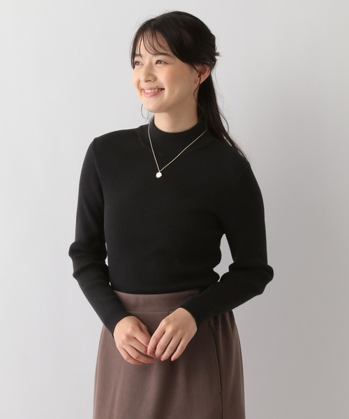 GLOBAL WORK Smile Seed Store（グローバルワーク スマイルシードストア）の「なめらかリブハイネック/116035（ニット/セーター・レディース・ブラック系その他/杢グレー/ブラック/ホワイト×ブラック/ホワイト系その他6/アイボリー/モカ/ブルー系その他6・LARGE/MEDIUM/X-LARGE/SMALL）」の20枚目の写真
