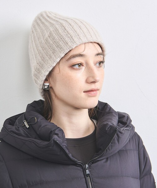 UNITED ARROWS（ユナイテッドアローズ）の「アゼ ニットキャップ（ニットキャップ/ビーニー・レディース・ブラック/ブラウン/ダークグレー/ベージュ・FREE）」の4枚目の写真