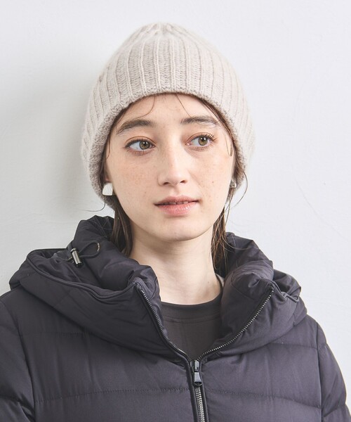 UNITED ARROWS（ユナイテッドアローズ）の「アゼ ニットキャップ（ニットキャップ/ビーニー・レディース・ブラック/ブラウン/ダークグレー/ベージュ・FREE）」の5枚目の写真