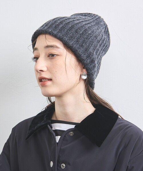 UNITED ARROWS（ユナイテッドアローズ）の「アゼ ニットキャップ（ニットキャップ/ビーニー・レディース・ブラック/ブラウン/ダークグレー/ベージュ・FREE）」の7枚目の写真