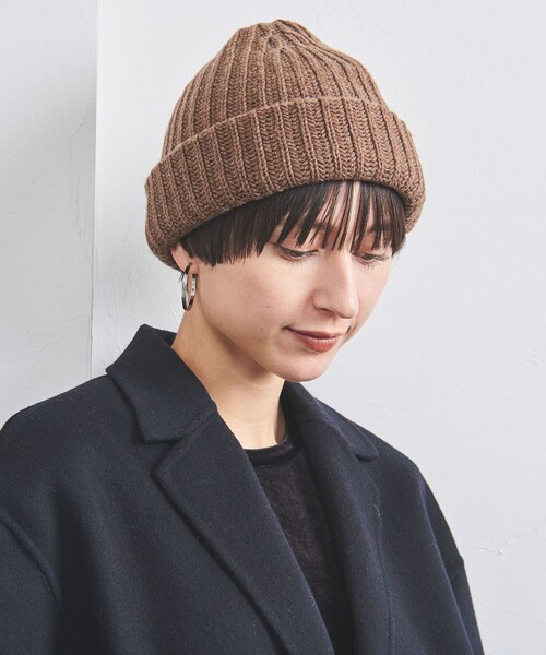 UNITED ARROWS（ユナイテッドアローズ）の「アゼ ニットキャップ（ニットキャップ/ビーニー・レディース・ブラック/ブラウン/ダークグレー/ベージュ・FREE）」の8枚目の写真