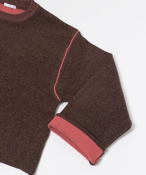 ITEMS URBANRESEARCH（アイテムズ アーバンリサーチ）の「ダブルフェイスモールニット（ニット/セーター・レディース・ライトグレー/ブラウン/アイボリー・FREE）」の19枚目の写真