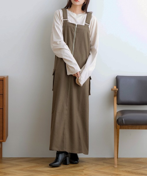 NOAHL(ノアル)の「【NOAHL】起毛ツイルジャンパースカート(ジャンパースカート・レディース・ブラウン/アイボリー/ブラック・FREE)」の11枚目の写真