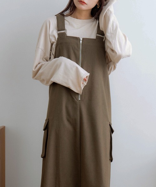 NOAHL(ノアル)の「【NOAHL】起毛ツイルジャンパースカート(ジャンパースカート・レディース・ブラウン/アイボリー/ブラック・FREE)」の13枚目の写真