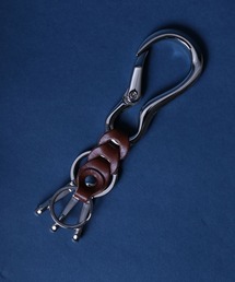 ANPAS（アンパス）の「MADE IN JAPAN Real Leather Metal Carabiner Key Ring/日本製 栃木レザー キーホルダー キーケース カラビナ メンズ レディース メタル（キーケース/キーアクセサリー）」