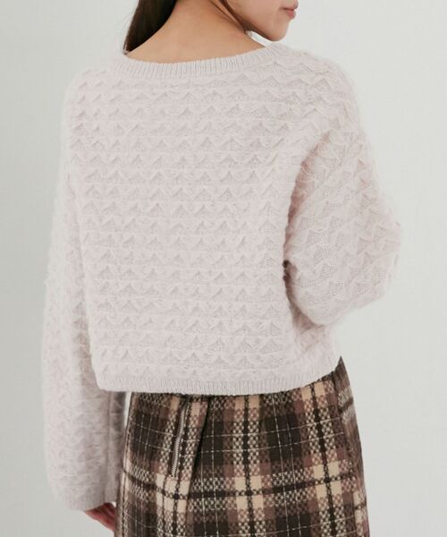 MAJESTIC LEGON（マジェスティックレゴン）の「フロントリボンショートカーディガン（カーディガン/ボレロ・レディース・ライトグレー/チャコールグレー/アイボリー/ライトピンク・MEDIUM）」の17枚目の写真