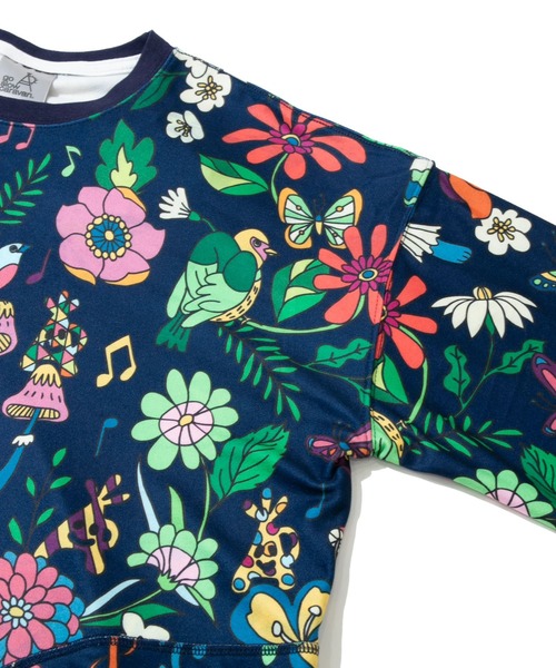 go slow caravan（ゴースローキャラバン）の「寝るまで気持ちいい総柄スムースプルオーバー（スウェット・メンズ・ネイビー/ブラック・MEDIUM/SMALL/LARGE/X-LARGE）」の18枚目の写真