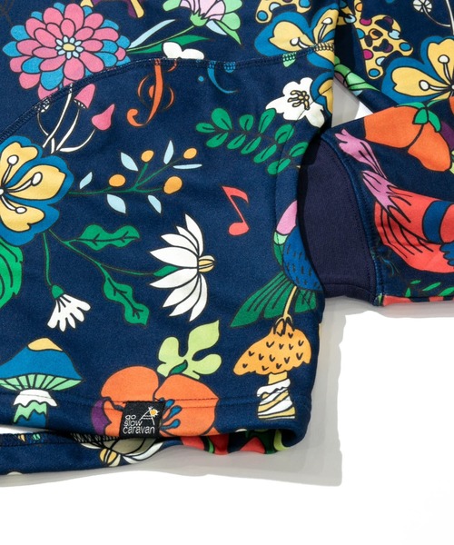 go slow caravan（ゴースローキャラバン）の「寝るまで気持ちいい総柄スムースプルオーバー（スウェット・メンズ・ネイビー/ブラック・MEDIUM/SMALL/LARGE/X-LARGE）」の20枚目の写真