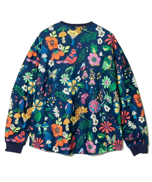 go slow caravan（ゴースローキャラバン）の「寝るまで気持ちいい総柄スムースプルオーバー（スウェット・メンズ・ネイビー/ブラック・MEDIUM/SMALL/LARGE/X-LARGE）」の4枚目の写真