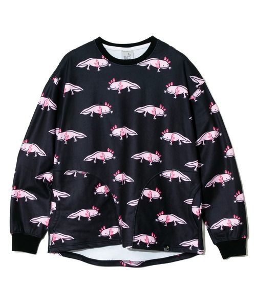 go slow caravan（ゴースローキャラバン）の「寝るまで気持ちいい総柄スムースプルオーバー（スウェット・メンズ・ネイビー/ブラック・MEDIUM/SMALL/LARGE/X-LARGE）」の8枚目の写真