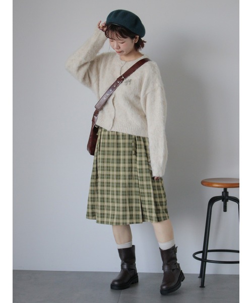 ehka sopo（エヘカソポ）の「前後2WAYチェックミディ丈スカート（スカート・レディース・チャコールグレー/ネイビー/グリーン・F）」の20枚目の写真