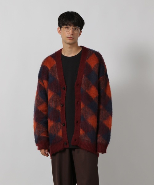 LAKOLE(ラコレ)の「シャギーチェックアソートカーデ / 137881(カーディガン/ボレロ・メンズ・ブラック/オレンジ/ベージュ・LARGE/MEDIUM)」の3枚目の写真