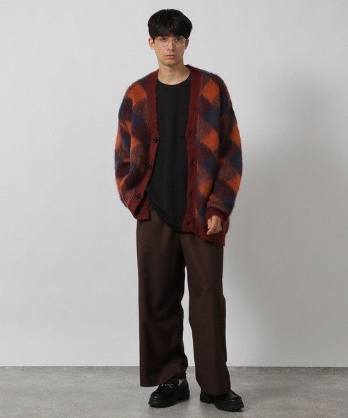 LAKOLE（ラコレ）の「シャギーチェックアソートカーデ / 137881（カーディガン/ボレロ・メンズ・ブラック/オレンジ/ベージュ・LARGE/MEDIUM）」の9枚目の写真