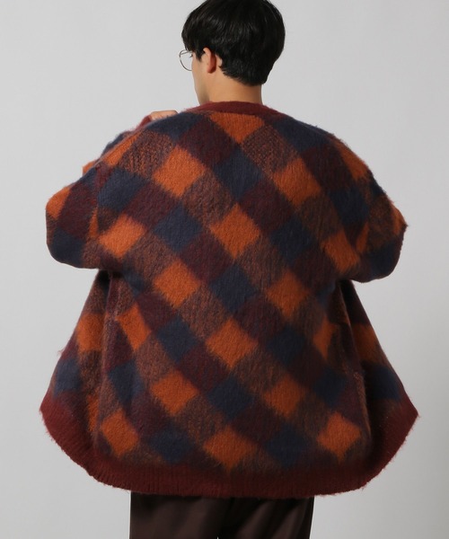 LAKOLE（ラコレ）の「シャギーチェックアソートカーデ / 137881（カーディガン/ボレロ・メンズ・ブラック/オレンジ/ベージュ・LARGE/MEDIUM）」の11枚目の写真