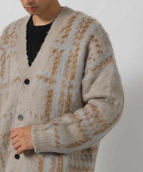 LAKOLE（ラコレ）の「シャギーチェックアソートカーデ / 137881（カーディガン/ボレロ・メンズ・ブラック/オレンジ/ベージュ・LARGE/MEDIUM）」の16枚目の写真