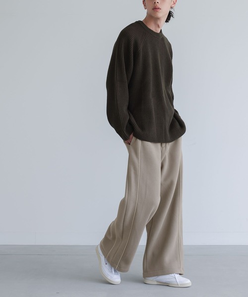 n'OrLABEL（ノアールレーベル）の「【SETUP対応】『裏起毛パイピングパンツ』（その他パンツ・メンズ・グレイッシュベージュ/ブラック・M/L）」の6枚目の写真