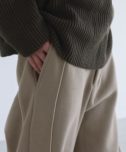 n'OrLABEL（ノアールレーベル）の「【SETUP対応】『裏起毛パイピングパンツ』（その他パンツ・メンズ・グレイッシュベージュ/ブラック・M/L）」の8枚目の写真
