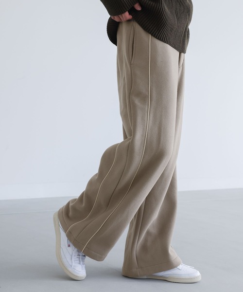 n'OrLABEL（ノアールレーベル）の「【SETUP対応】『裏起毛パイピングパンツ』（その他パンツ・メンズ・グレイッシュベージュ/ブラック・M/L）」の3枚目の写真