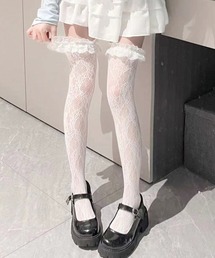 Mayree(メイリー)の【urge select】総レース 履き口フリルデザイン ガーリー ニーハイソックス(ソックス/靴下)