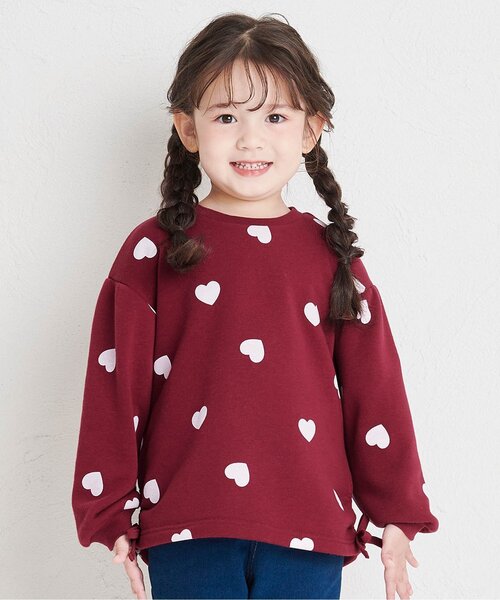 apres les cours（アプレレクール）の「【WEB限定】ドロストトレーナー（スウェット・キッズ・アイボリー/グレー/レッド/グリーン/ブラック/ピンク・100/110/120/130/140/80/90）」の6枚目の写真