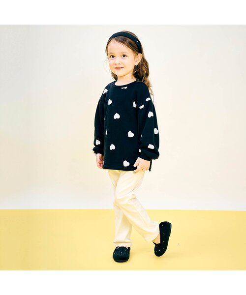 apres les cours（アプレレクール）の「【WEB限定】ドロストトレーナー（スウェット・キッズ・アイボリー/グレー/レッド/グリーン/ブラック/ピンク・100/110/120/130/140/80/90）」の8枚目の写真