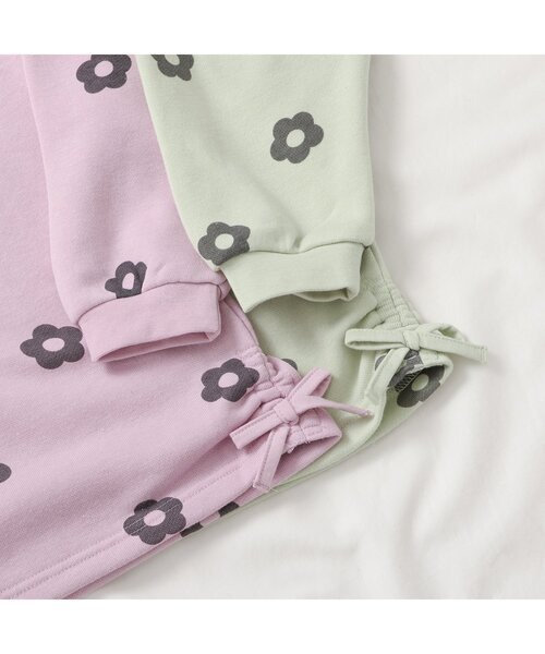 apres les cours（アプレレクール）の「【WEB限定】ドロストトレーナー（スウェット・キッズ・アイボリー/グレー/レッド/グリーン/ブラック/ピンク・100/110/120/130/140/80/90）」の16枚目の写真