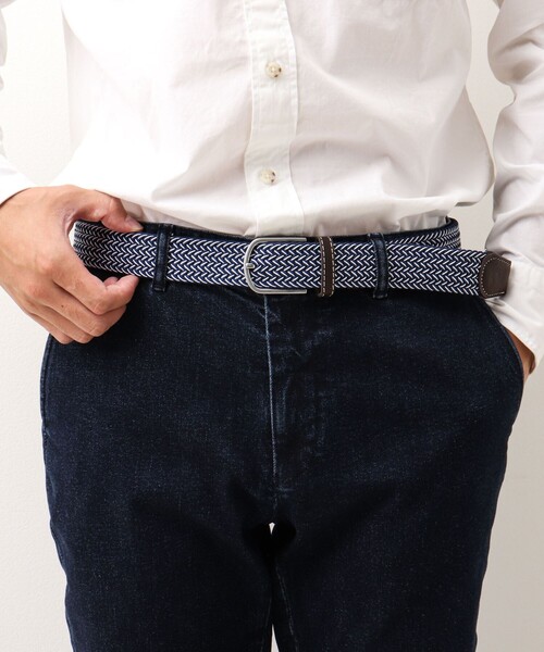 NOLLEY’S（ノーリーズ）の「【SWOLE PANDA/スウォール パンダ】RECYCLED WOVEN BELT WEAVE（ベルト・メンズ・ブルー系その他6・FREE）」の4枚目の写真