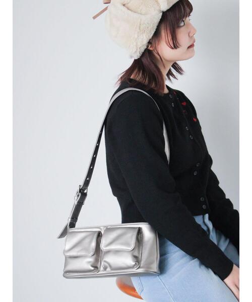 ehka sopo（エヘカソポ）の「ダブルポケットバッグ（ハンドバッグ・レディース・ベージュ/ブラック/シルバー・F）」の20枚目の写真