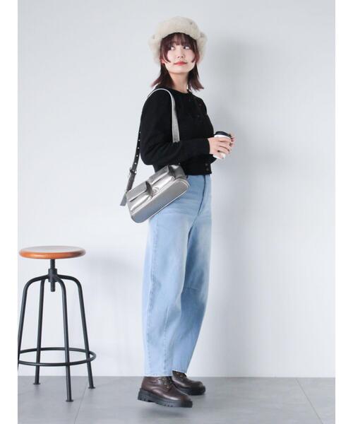 ehka sopo（エヘカソポ）の「ダブルポケットバッグ（ハンドバッグ・レディース・ベージュ/ブラック/シルバー・F）」の21枚目の写真