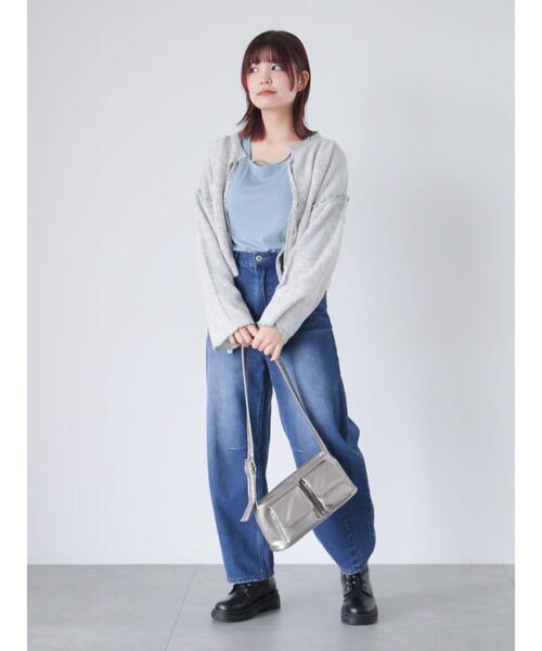 ehka sopo（エヘカソポ）の「ダブルポケットバッグ（ハンドバッグ・レディース・ベージュ/ブラック/シルバー・F）」の22枚目の写真