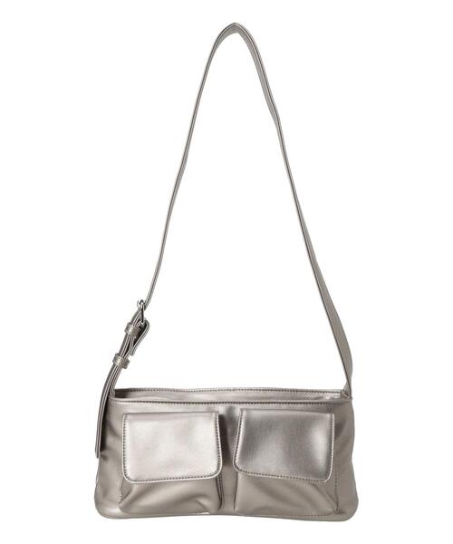 ehka sopo（エヘカソポ）の「ダブルポケットバッグ（ハンドバッグ・レディース・ベージュ/ブラック/シルバー・F）」の13枚目の写真