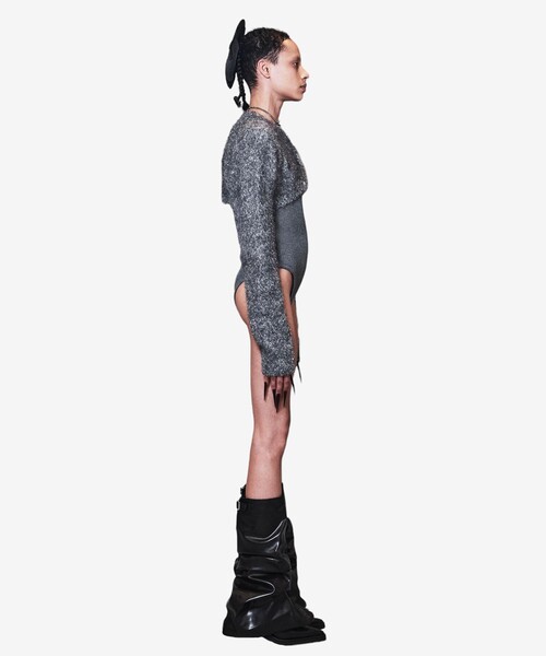 STUDIOUS(ステュディオス)の「【POOLDE/プールデ】Limpet Body Suits/カーディガン/ボディースーツ/セットアイテム(カーディガン/ボレロ・レディース・グレー・FREE)」の5枚目の写真