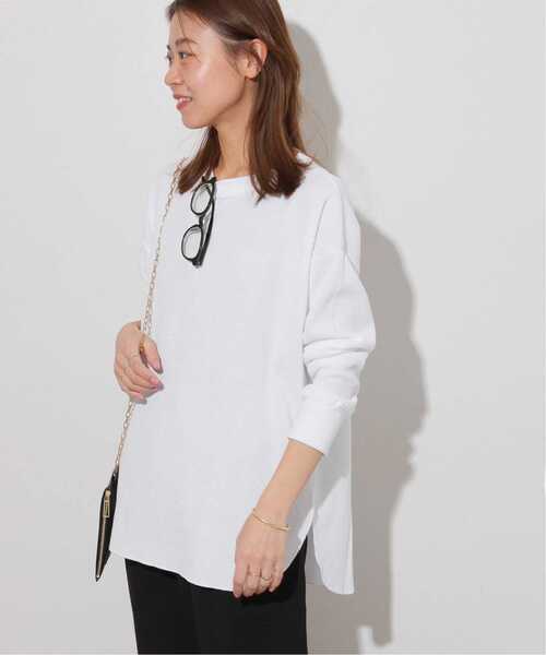 JOURNAL STANDARD relume（ジャーナルスタンダード　レリューム）の「《追加5》TCワッフルオーバーサイズロングスリーブTシャツ（Tシャツ/カットソー・レディース・ストーン/ホワイト/ライトグレー・FREE）」の2枚目の写真