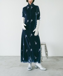 sahara | 2way Velvet Embroidery Dress(ワンピース)
