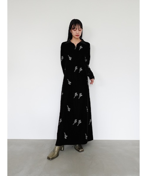 sahara（サハラ）の「2way Velvet Embroidery Dress（ワンピース