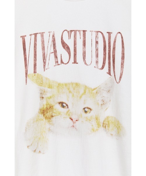 VIVASTUDIO（ビバスタジオ）の「キャットクルーネック / CAT CREW NECK（スウェット・メンズ・ホワイト/チャコール・X-LARGE/LARGE/MEDIUM/SMALL）」の8枚目の写真