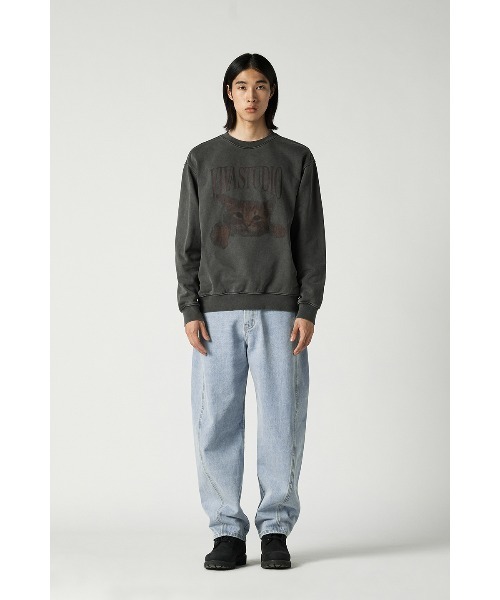 VIVASTUDIO（ビバスタジオ）の「キャットクルーネック / CAT CREW NECK（スウェット・メンズ・ホワイト/チャコール・X-LARGE/LARGE/MEDIUM/SMALL）」の20枚目の写真