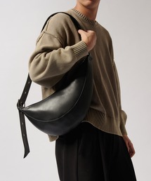 Lui's ルイス asymmetry bag/L cow nappa黒レザー セール】asymmetry bag/S cow nappa（ショルダーバッグ