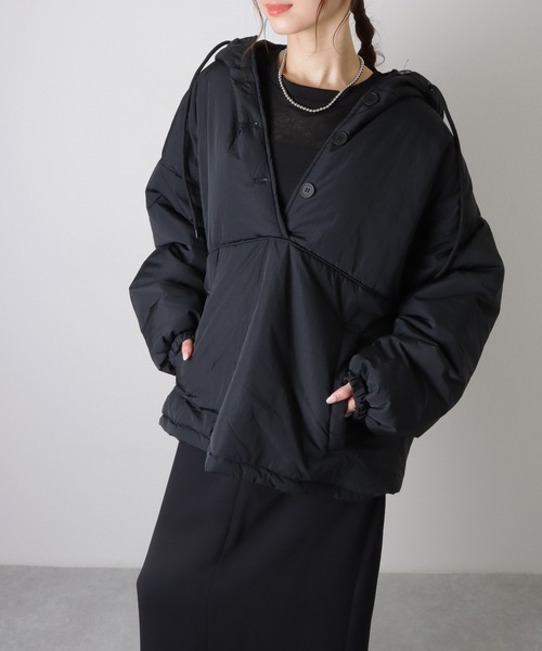 フード付き黒モッズコート 黒 モッズコート フード付き ツモリチサト