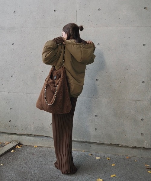LAULEN(ローレン)の「oversized hooded light outerwear mod coat /オーバーサイズ フード付き モッズコート(モッズコート・レディース・ベージュ/ブラウン/アイボリー/ブラック・FREE)」の9枚目の写真