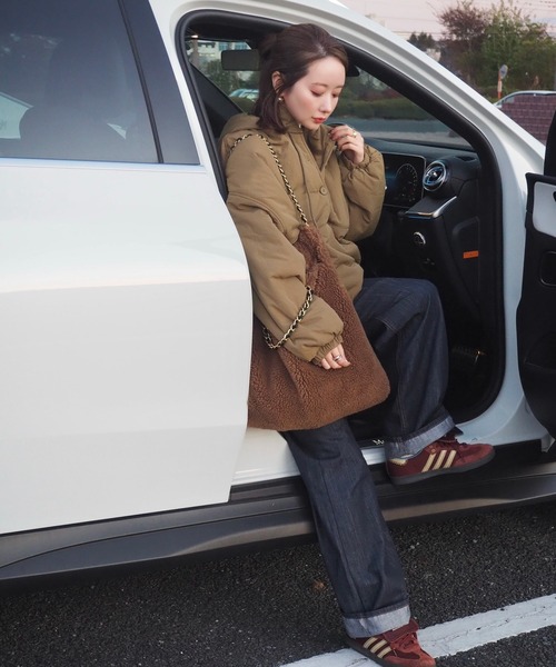 LAULEN(ローレン)の「oversized hooded light outerwear mod coat /オーバーサイズ フード付き モッズコート(モッズコート・レディース・ベージュ/ブラウン/アイボリー/ブラック・FREE)」の10枚目の写真