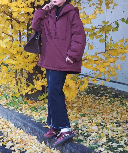LAULEN(ローレン)の「oversized hooded light outerwear mod coat /オーバーサイズ フード付き モッズコート(モッズコート・レディース・ベージュ/ブラウン/アイボリー/ブラック・FREE)」の18枚目の写真