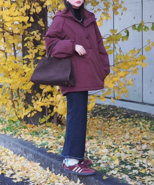 LAULEN(ローレン)の「oversized hooded light outerwear mod coat /オーバーサイズ フード付き モッズコート(モッズコート・レディース・ベージュ/ブラウン/アイボリー/ブラック・FREE)」の19枚目の写真
